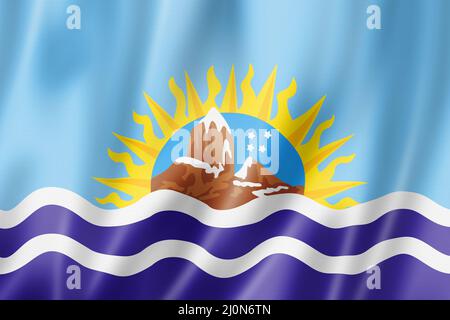 Drapeau de la province de Santa Cruz, Argentine Banque D'Images