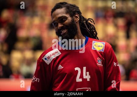 Herning, Danemark. 19th mars 2022. Wesley Pardin (24) de France vu lors du match de Norlys Golden League 2022 entre la France et la Norvège à Jyske Bank Boxen à Herning. (Crédit photo : Gonzales photo/Alamy Live News Banque D'Images