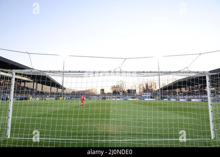 Ambiance lors du championnat français Ligue 2 match de football entre USL Dunkerque et Valenciennes FC le 19 mars 2022 au stade Marcel Tribut de Dunkerque, France - photo Laurent Sanson / LS Medianord / DPPI Banque D'Images