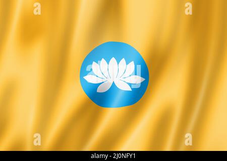 Etat de Kalmykia - République - drapeau, Russie Banque D'Images