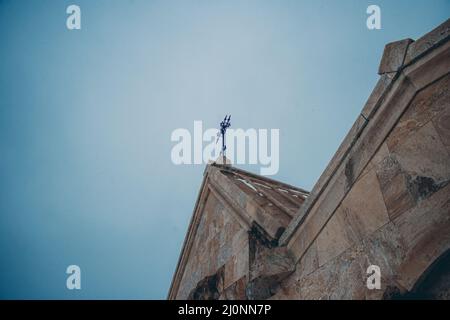 Monastère Horomayr en hiver. Église apostolique arménienne Banque D'Images