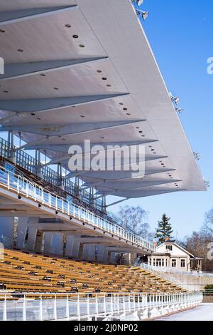 Stade Paavo Nurmi (stade Paavo Nurmen), principalement utilisé pour les matchs de football et les rencontres d'athlétisme. Banque D'Images