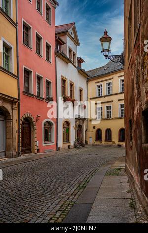 Vieille ville de Zittau avec des maisons colorées Banque D'Images