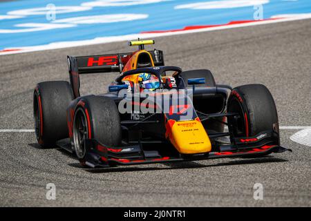 17 IWASA Ayumu (jpn), DAMS, Dallara F2, action lors de la ronde 1st du Championnat de Formule 2 de la FIA 2022 du 18 au 20 mars 2022 sur le circuit international de Bahreïn, à Sakhir, Bahreïn - photo Xavi Bonilla / DPPI Banque D'Images