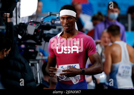 Belgrade, Serbie. 20th mars 2022. BELGRADE, SERBIE - MARS 20: Jarret Eaton des Etats-Unis d'Amérique pendant les Championnats du monde d'athlétisme en salle à l'arène de Belgrade le 20 mars 2022 à Belgrade, Serbie (photo par Nikola Krstic/Orange Pictures) Atlétiekunie crédit: Orange pics BV/Alay Live News Banque D'Images