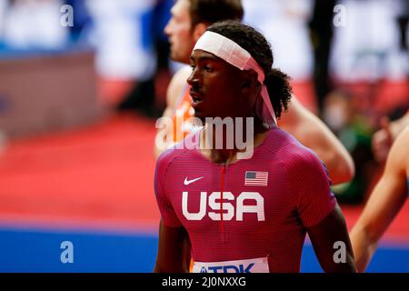 Belgrade, Serbie. 20th mars 2022. BELGRADE, SERBIE - MARS 20: Jarret Eaton des Etats-Unis d'Amérique pendant les Championnats du monde d'athlétisme en salle à l'arène de Belgrade le 20 mars 2022 à Belgrade, Serbie (photo par Nikola Krstic/Orange Pictures) Atlétiekunie crédit: Orange pics BV/Alay Live News Banque D'Images