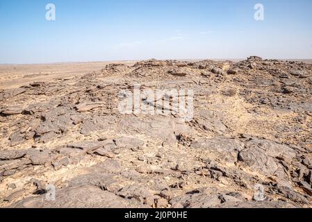 Agrour Amogjar accueille des peintures anciennes de rochers, Mauritanie Banque D'Images