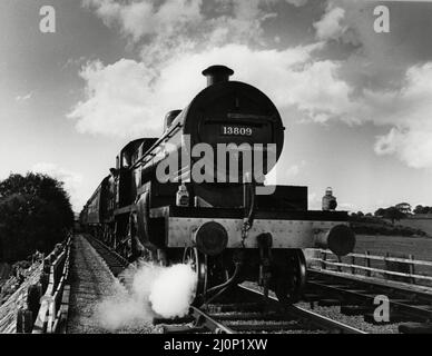 Une locomotive 7F de la classe Fowler, Somerset & Dorset joint Railway, au Midland Railway Centre, le Ripley15th septembre 1984 Banque D'Images