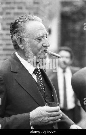 Ramon Castro, frère du célèbre Fidel Castro (qui était à l'époque président de Cuba). Ramon est représenté, lors d'une réception à l'ambassade de Cuba. 8 Juillet 1984 Banque D'Images