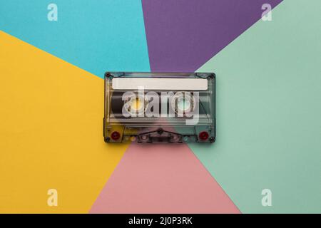 Cassette vintage sur fond coloré. Haute qualité et résolution magnifique concept de photo Banque D'Images