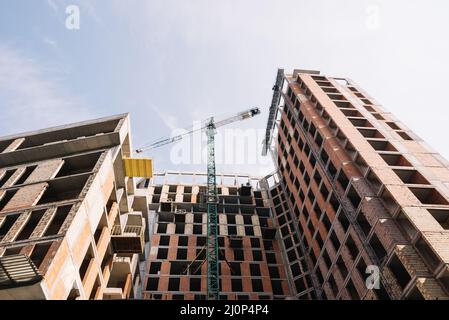 Bâtiment de processus de maison résidentielle . Haute qualité et résolution magnifique concept de photo Banque D'Images