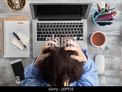 Informations supplémentaires. Situation difficile, problèmes. Anxiété, stress, dépression, perte de cortrol. Banque D'Images