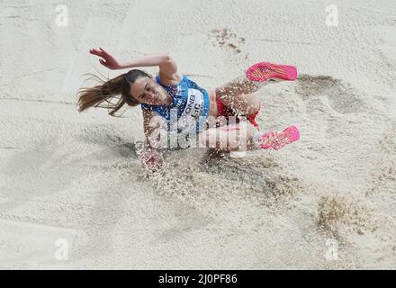 Belgrade,SRB, 19 mars 2022 Jovana Ilic (SRB) vu en action pendant les Championnats du monde en salle Belgrade au Stade Stark Belgrade Serbie le 19 2022 mars Graham Glendinning /Alay Live News Banque D'Images