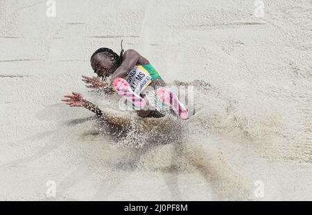 Belgrade,SRB, 19 mars 2022 Kimberly Williams (JAM) vu en action pendant les Championnats du monde en salle Belgrade au Stade Stark Belgrade Serbie le 19 2022 mars Graham Glendinning /Alay Live News Banque D'Images