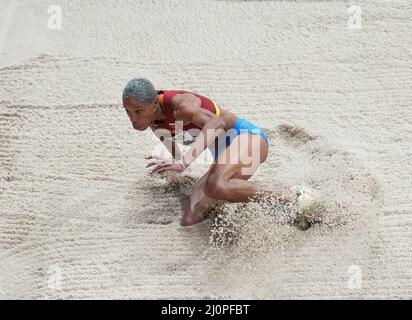 Belgrade,SRB, 19 mars 2022 Yulimar Rojas (VEN) vu en action pendant les Championnats du monde en salle Belgrade au Stade Stark Belgrade Serbie le 19 2022 mars Graham Glendinning /Alay Live News Banque D'Images