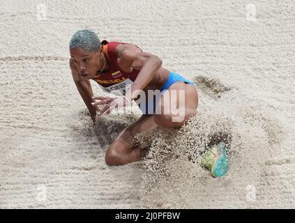 Belgrade,SRB, 19 mars 2022 Yulimar Rojas (VEN) vu en action pendant les Championnats du monde en salle Belgrade au Stade Stark Belgrade Serbie le 19 2022 mars Graham Glendinning /Alay Live News Banque D'Images