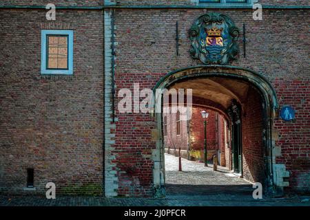 Mur de la ville dans la vieille ville de Middelburg Banque D'Images