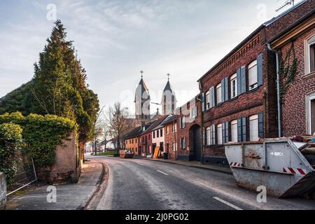 Immerath, une ville abandonnée en Rhénanie-du-Nord-Westphalie, Allemagne. Banque D'Images