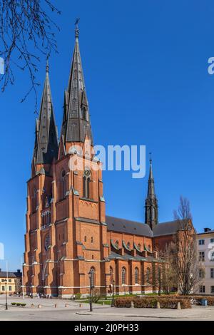 La Cathédrale d'Uppsala, Suède Banque D'Images