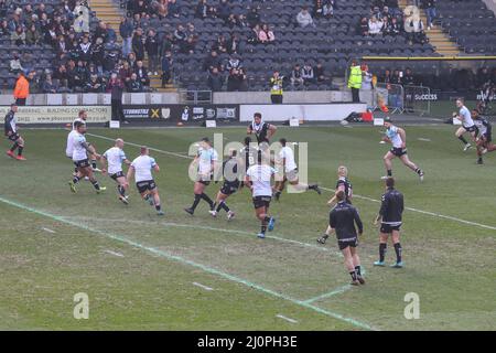 Les joueurs de Hull FC se réchauffent avant le coup de pied dans , le 3/20/2022. (Photo de David Greaves/News Images/Sipa USA) Banque D'Images