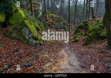 Formations rocheuses dans Devil's Canyon . Banque D'Images