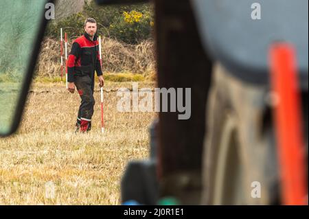 Kilmeen, West Cork, Irlande. 20th mars 2022. Un match de labour a eu lieu aujourd'hui sur les terres de John et Declan Buttimer, Rossmore. Un grand nombre de concurrents ont participé à ce qui est l'avant-dernier match de labour de la saison avec le match Kilbrittain le week-end prochain. Liam O'Driscoll de Kilbrittain était en compétition. Crédit : AG News/Alay Live News Banque D'Images