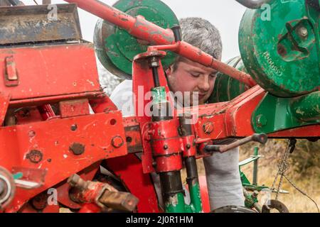 Kilmeen, West Cork, Irlande. 20th mars 2022. Un match de labour a eu lieu aujourd'hui sur les terres de John et Declan Buttimer, Rossmore. Un grand nombre de concurrents ont participé à ce qui est l'avant-dernier match de labour de la saison avec le match Kilbrittain le week-end prochain. James O'Sullivan de Bandon était en compétition. Crédit : AG News/Alay Live News Banque D'Images