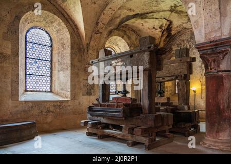 Cave à vin dans le monastère Eberbach Banque D'Images