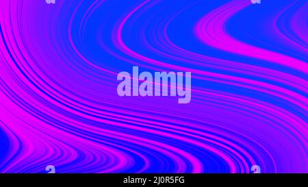 Arrière-plan abstrait de couleur psychédélique. Peinture liquide coulant dans les couleurs pourpre et bleu sur une surface brillante. Décor spectaculaire et lumineux. Illustration de haute qualité Banque D'Images