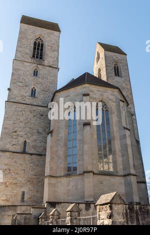 Rapperswil, Suisse 27 février 2022 Église catholique historique de Saint Johann au centre-ville Banque D'Images