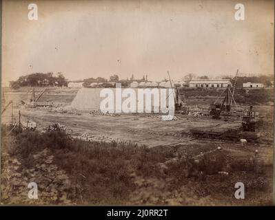 Bâtiment du 'Dock Sud' à Avellaneda, Buenos Aires, Argentine. Légende originale de la photo : mars 1st 1900 - vue de progression de A. Banque D'Images