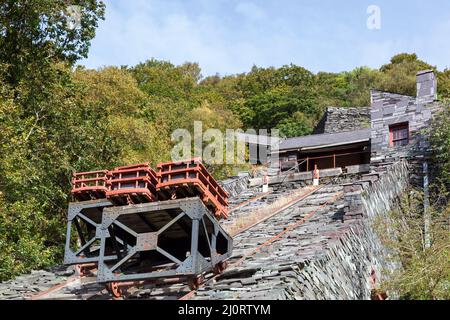 LLANBERIS, PAYS DE GALLES, Royaume-Uni - OCTOBRE 7 : inclinaison de V2 à Llanberis, pays de Galles, le 7 octobre 2012 Banque D'Images