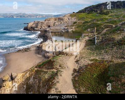 Terres-fin San Francisco, Sutro Baths Ruin, Californie Banque D'Images