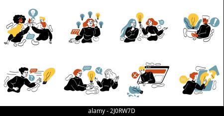 Concept de trouver des idées brillantes Illustration de Vecteur