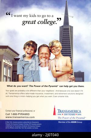 Vintage avril 2006 'National Geographic' Magazine annonce, USA Banque D'Images