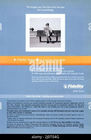 Vintage avril 2006 'National Geographic' Magazine annonce, USA Banque D'Images