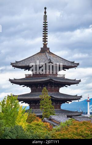 Tour de Yasaka, temple Hokan-ji, Higashiyama, Kyoto, Japon Banque D'Images