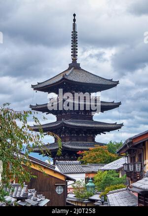 Tour de Yasaka, temple Hokan-ji, Higashiyama, Kyoto, Japon Banque D'Images