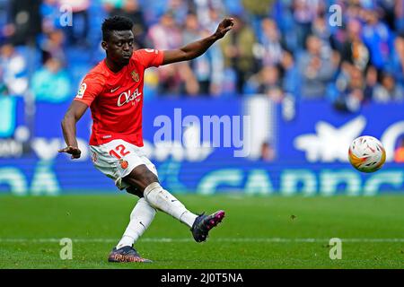 Barcelone, Espagne. 20th mars 2022. Baba du RCD Mallorca lors du match de la Liga entre le RCD Espanyol et le RCD Mallorca, joué au stade RCDE le 20 mars 2022 à Barcelone, Espagne. (Photo de PRESSINPHOTO) crédit: PRESSINPHOTO SPORTS AGENCY/Alay Live News Banque D'Images