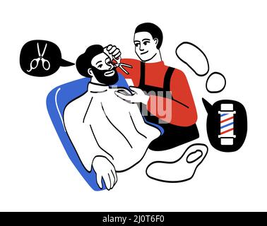 Coiffeurs et coiffeurs Illustration de Vecteur