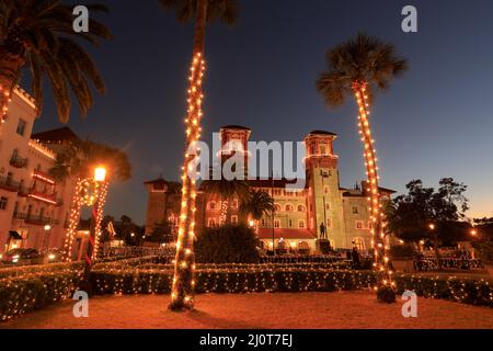 Musée Lightner/Hôtel de ville de St.Augustine pendant le festival Nights of Lights .St.Augustine.Florida.USA Banque D'Images