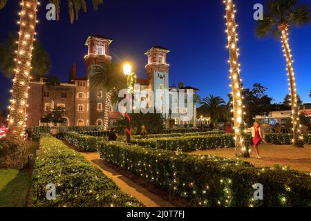 Musée Lightner/Hôtel de ville de St.Augustine pendant le festival Nights of Lights .St.Augustine.Florida.USA Banque D'Images