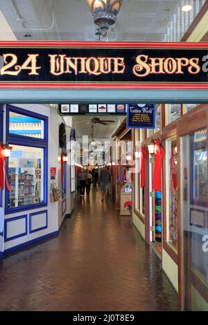 Heritage Walk Mall une salle d'arcade commerciale sur St.George Street.St.Augustine.Florida.USA Banque D'Images