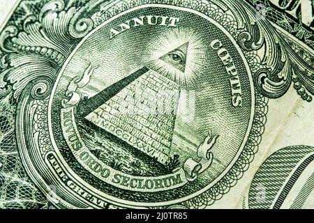 Inverse de la macro de clôture d'une facture d'un dollar US Banque D'Images