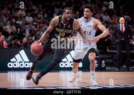 Will THOMAS (10) de Monaco lors du championnat français, BetClic Elite Basketball match entre Paris Basketball et AS Monaco basket le 20 mars 2022 au Accor Arena de Paris, France - photo Ann-Dee Lamour / CDP MEDIA / DPPI Banque D'Images