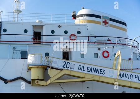 Gil Eanes Musée naval historique bateau bateau à Viana do Castelo marina, au Portugal Banque D'Images