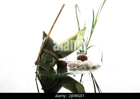 La photographie créative, Zongzi (boulonnage de riz) et son matériel Banque D'Images