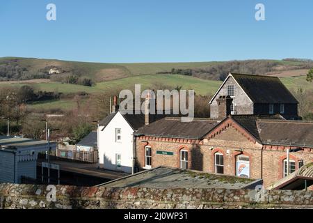 GLYNDE, EAST SUSSEX, Royaume-Uni - JANVIER 12 : vue de la gare de Glynde, East Sussex, Royaume-Uni le 12 janvier 2022 Banque D'Images