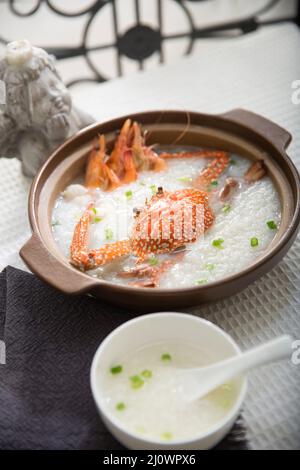 Porridge de crabe et de crevettes Banque D'Images