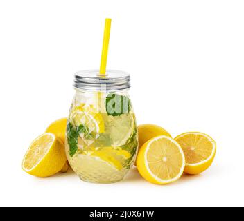 Verre de limonade fraîche Banque D'Images